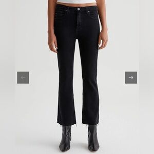 AG Farrah Boot Crop High-Rise Black Jeans Size 26